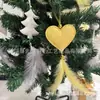 Nuevas decoraciones navideñas Árbol de Navidad Estrella de cinco puntas Colgante de plumas de amor Adornos para armario de árbol de Navidad