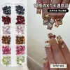 Acessórios de Arte para Unhas Desenho Animado 12 Grades Mistos Fofos Preto e Branco Clássico Gato Kt Urso de Manteiga Estéreo Decoração de Unha de Resina