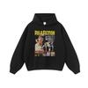 Sudadera con capucha de estilo urbano antiguo europeo y americano para hombre, estilo urbano de alta calidad, de algodón pesado lavado, con cuello redondo y base superior.