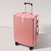 ¡Wow Maleta Personalizada para Estudiantes Mujeres, Trolley de Ángulo Recto Retro Resistente a Rayones Caja con Contraseña, Maleta de Cabina con Marco de Aluminio