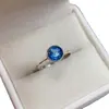 Anillo de Topacio Natural Transfronterizo Accesorios para Mujer Nicho de Alta Gama Joyería de Plata 925 6*6 Joyería de Lujo Venta Directa de Fábrica