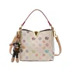 Bolso de cubo popular de moda versátil de gran capacidad para mujer, bolso de mano clásico versátil para mujer, Golden Fox
