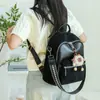 Mochila Nova Estilo Coreano Outono 2026, Mochila Feminina Fashion e Simples, Padrão de Diamante, Alta Estética, Mochila Escolar Elegante para Estudantes