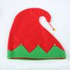 Nuevo gorro navideño para niños, gorro de elfo rojo y verde, gorro de franela con campana, accesorios para disfraces de fiesta.
