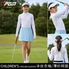 Roupas de Golfe de Verão Pgm Kidsren Seda Gelada Proteção Solar Roupas Íntimas Esportivas Camada de Base para Meninas Roupas de Manga Longa Tops