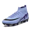 Nuevos Zapatos de Fútbol de Caña Alta Transfronterizos para Hombres y Mujeres AG Spike Competición Adolescentes, Estudiantes de Primaria y Secundaria Zapatos de Entrenamiento de Tacos Rotos para Niños