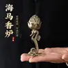 Quemador de Incienso Creativo de Loto Sándalo Pequeña Nube Auspiciosa Quemador de Aromaterapia Quemador de Incienso de Loto Caballo Marino Adorno de Escritorio para Ceremonia del Té Quemador de Incienso