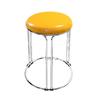 Taburete Redondo de Plástico Grueso Antideslizante de Roble para Hogar Silla de Comedor Simple Moderna Comercial Portavelas Simple de Hierro