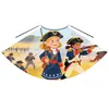 Bandeira Estrela Listras Vermelhas e Brancas Estampa de Balão Capa Infantil Unissex Fantasia Dia da Independência Amazon Cape com Amarração