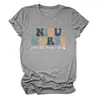 Camiseta básica de manga corta con cuello redondo, moda casual para mujer, enfermera NICU, donde Amazon eBay estación independiente