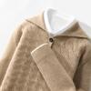 Cárdigan de solapa para hombre de lana pura, diseño de trenzado grueso, suéter engrosado, nuevo suéter de punto de manga larga para otoño e invierno