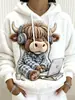 Novo moletom de flanela feminino para o dia a dia com um design fofo de cachorrinho, confortável e casual, perfeito para o outono e inverno