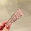 Exquisito y de Gama Alta Pinza Triangular de Cristal para el Cabello, Pinza para Flequillo Lateral, Pasador Versátil para Uso Diario