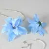 Cabezas de Flores de Lirio de Seda Artificial Kit de Materiales DIY para Accesorios de Cabello, Pasadores, Pétalos de Boda, Flores Artificiales Hechas a Mano DIY Venta al por Mayor