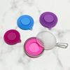 Taza plegable de silicona para enjuague bucal portátil para exteriores de 100 ml, retráctil, resistente a caídas, de grado alimenticio, con impresión de regalo, taza plegable para beber