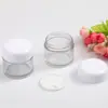 Frasco de Creme para Olhos Transparente de Parede Grossa 50g, Selado e à Prova de Vazamentos, Frasco Pet Hidratante e Umectante para Rosto, Pote de Colágeno para Hidratação, Frasco Recarregável