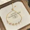 Liquidación de StockPulsera Sencilla de Aleación con Pedrería para Mujer, Versátil y Ajustable, Estilo Coreano Tendencia Ins
