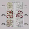 Acessórios Transfronteiriços para Unhas de Natal Novos Enfeites de Guirlanda de Natal de Liga Série Natalina Vermelha e Verde Decorações para Nail Art