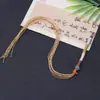 Corda de Casca de Fruta Degradê Corda Trançada à Mão Acessórios de Corda Fio de Jade Tingido em Degradê Fivela Finamente Tecida Acessórios para Chaveiro Cordão Pingente