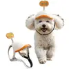 Casco para perro con agujeros para las orejas, sombrero a prueba de viento para mascotas para paseos al aire libre en coche, sombrero de perro para motocicleta, casco de motocicleta