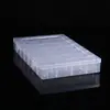 Organizador grande de plástico transparente desmontable de 28 compartimentos, almacenamiento con banda elástica, para joyas, juguetes, piezas, herramientas, caja de exhibición