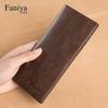 Cartera para Hombre Nueva Moda Juvenil Simple Larga Tendencia Múltiples Ranuras para Tarjetas Plegable Bolso para Tarjetas de Hombre