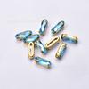 Fundo Dourado 5*15mm Oval Longo Vidro Garra Diamante Ponta Fundo Strass DIY Roupa Sapato Bolsa Decorativa Adesivo Nail Art Diamante Material