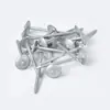 Clavos Ondulados Galvanizados por Inmersión en Caliente, Clavos Ondulados para Techos de Acero Color, Clavos de Cabeza Grande, Clavos Ondulados con Cabeza de Sombrilla