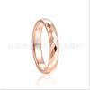 En stock una generación de anillo de acero de tungsteno de 4 mm de ancho, flores de diamantes de oro rosa para hombres y mujeres, anillo de acero de tungsteno, tamaño 6-13