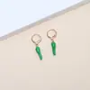 Pendientes de Gota de Aceite de Chile Coloridos Transfronterizos Europeos y Americanos, Pendientes de Lujo Ligero de Gama Alta, Accesorios para Orejas de Bricolaje a la Moda y Personalizados para Mujeres