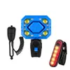 Luz para Bicicleta de Montanha, Lanterna de Cabeça, Luz com Buzina, Carregamento USB, Buzina, Campainha, Lanterna Traseira, Acessórios de Equipamentos de Ciclismo