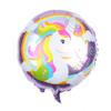 Globo de unicornio redondo de 18 pulgadas para decoración de fiestas de cumpleaños infantiles