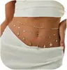 Cadena de Cintura con Colgante de Perla Marina Estilo Nuevo, Conjunto de Cadenas Finas Femenino y de Moda, Joyería Transfronteriza Europea y Americana