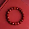 Pulsera de Cinnabar Morado Arena Dorada Pulsera de Seis Caracteres de Mantra Pulsera Doble de Pixiu Fabricante Mayorista Pulsera de Cinnabar de Seis Cuentas