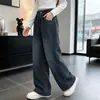 Ropa de Invierno para Niñas Jeans con Felpa 2026 Estilo Nuevo Pantalones de Invierno para Niños Medianos y Grandes Pantalones Largos Gruesos para Niñas Pierna Recta