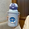 Copo de Água Infantil Personalizado de Alta Aparência, Duplo para Beber Fofo, Copo com Canudo Fofo, Copo Térmico de Aço Inoxidável 316 Anti-Queda para Crianças