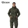 Conjunto de Chaqueta Deportiva para Exteriores, Ropa de Montañismo para Hombre, Chaqueta Cortavientos e Impermeable, Conjunto de Dos Piezas, Traje de Tiburón Soft Shell para Otoño e Invierno