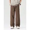 Roupas Masculinas Fengshe / Nova Coleção Primavera e Outono 2026 Calças Casuais Largas de Perna Larga Estilo Americano Finas de Secagem Rápida