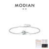 Pulseira MODIAN Moissanita Prata de Lei S925 Super Brilhante Gota d'Água para Mulheres, Estilo Simples Ins, Joia Elegante de Luxo Leve
