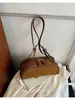 Bolso bowling retro de gamuza de nicho coreano para mujer, nuevo bolso de hombro de gran capacidad de moda otoño/invierno 2026
