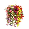 Popular 45 Malhas Montado na Parede Eucalipto Artificial Glória da Manhã Flor de Seda para Casa, Casamento, Pátio, Trepadeira, Flor Artificial Violeta
