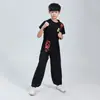 Roupas de artes marciais infantis kung fu meninos e meninas crianças do jardim de infância mesa de treinamento infantil apresentação estudante roupas de prática de artes marciais