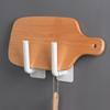 Estante de almacenamiento de plástico para cocina montado en la pared, estante multiusos para tabla de cortar, estante para vasos de agua, almacenamiento de plástico sin perforaciones, 1 paquete