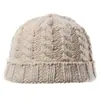 Chapéu de inverno de lã tricotada para atividades ao ar livre para homens e mulheres, forrado com fleece, espessado, para ciclismo, proteção para as orelhas, chapéu de lã com ponta torcida