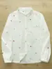 Camisa de Gasa de Algodón de Doble Capa con Mangas Largas y Divertido Bordado de Pony de Dibujos Animados, Suave, Amigable con la Piel, Ligera, Transpirable, Top Holgado de Algodón Puro