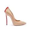 Zapatos de tacón de punta para mujer de moda transfronteriza Zapatos de tacón para banquetes Comercio exterior talla grande Zapatos de mujer Tacón negro