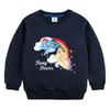 Camiseta de Manga Longa Infantil Nova para Meninas Primavera 2023 Camisa Básica para Primavera e Outono Suéter Infantil Top de Gola Redonda