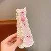 Pinzas para el Cabello de Niña con Moño de Encaje, Estilo Largo, Pinzas para Flequillo de Bebé que No Dañan el Cabello, Diadema para Niña Pequeña