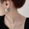 Pendientes de aro geométricos metálicos multicapa de alta calidad transfronterizos pendientes venta al por mayor de fábrica de joyería transfronteriza de comercio exterior
