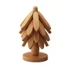Tapete isolante térmico, superfície de mesa de jantar em madeira maciça, anti-queimadura, uso doméstico, porta-copos em formato de árvore, ornamento de bambu, árvore de Natal, travessa para caçarola, dobrável